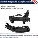 Front Left Driver Side Bumper and Headlight Brackets Compatible with Dodge Durango 2014 2015 2016 2017 2018 2019 2020 Replaces 68411419AE 68227825AA 68227827AA