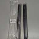 Jetland Cabinets Drawers Edge Pulls - 2-Pack, 14" Overall Length, Black, Concealed Tab Pulls for Kitchen Garage Cabinet Drawers, PW5018B356L