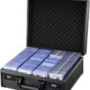 Card Storage Box for 3" x 4" 35pt Toploaders, Sports Cards Case with Lock, Trading Card Storage Box Holds 600+ Top Loaders or 150 Magnetic Holders, Card Collection Box for Collectors