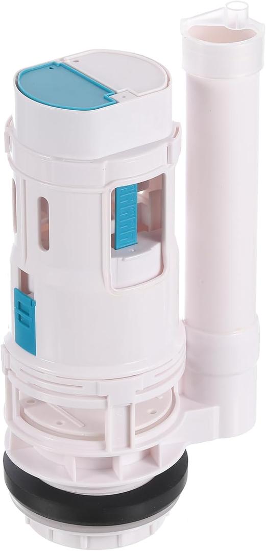 uxcell Toilet Flush Valves, 2 Inch Dual Flush Valve Split Push Button Toilet Bottom Inlet Fill Valve Toilet Replacement Parts(240mm Height, White)