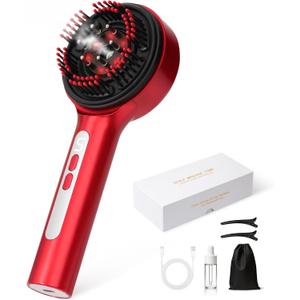 Electric Scalp Massager, 5-in-1 Scalp Spa Device with Clean Water Mist Reservoir, 3D Deep Kneading Massage, USB-C Rechargeable, Portable Scalp Care Tool