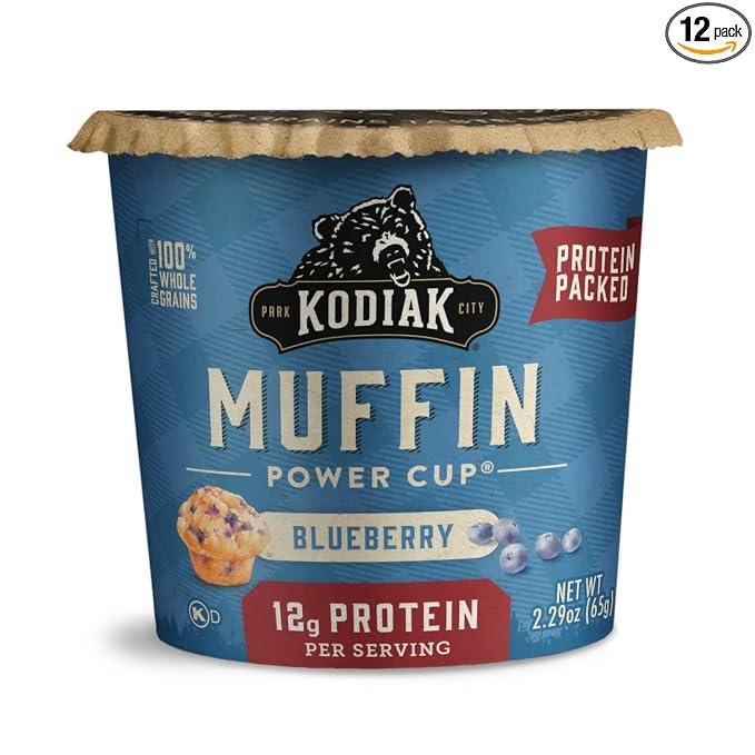 Kodiak Cakes Minute Muffins, Mountain Blueberry, 2.29 Ounce (Pack of 12) BBD: 09/06/2026