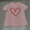 LAZYCHILD Kids Valentine Shirt Girls Valentines Day Shirts Heart Graphic Long Sleeve Striped Tee Tops 5-14 Years