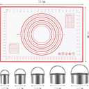 Biscuit Cutter, Silicone Pastry Dough Baking Mat Set, Baking Tools and Accessories Kit (4 Pcs/Set)