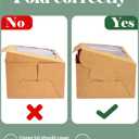 Bakepacker 100pcs Kraft Bakery Boxes with Window 6x6x3 inches Thick & Sturdy Macaroon Pastry Boxes Cookie Boxes for Bakerys