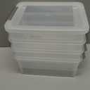 Citylife 4 Packs Small Storage Bins with Lids 3.2 QT Plastic Storage Containers for Organizing Stackable Clear Storage Boxes