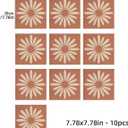 7.877.87in-10pcs Bohemian Peel and Stick Tiles Floor Wall Sticker Self-Adhesive Tile Kitchen Bathroom Waterproof Wear-Resistant Home Decor
