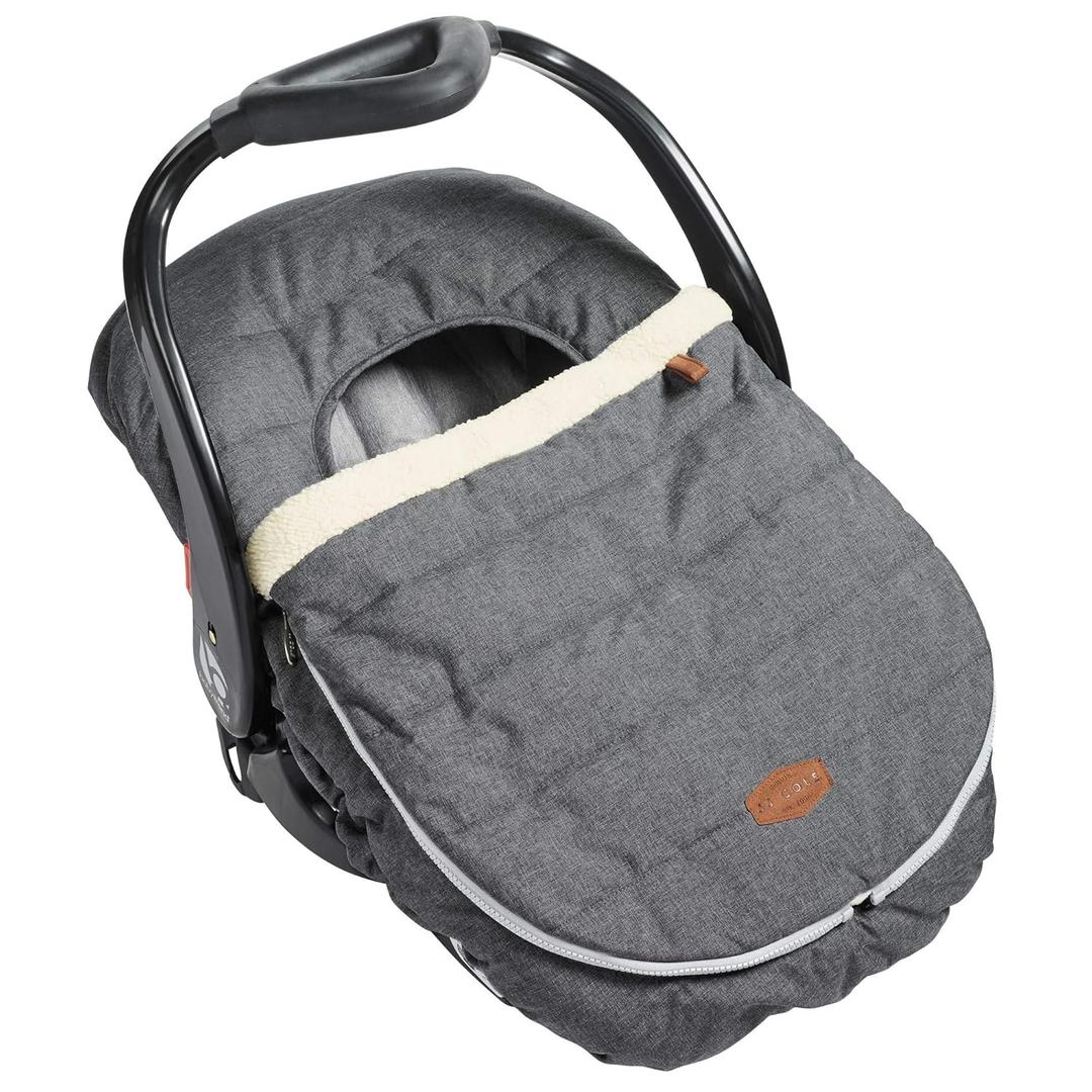 JJ Cole Baby Car Seat Cover, Blanket-Style Baby Stroller & Baby Carrier Cover, Heather Gray (One Size (Pack of 1))