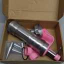 Patelai Cake Decorating Syringe Set, Stainless Steels Dessert Frosting Piping Kit with 6 Icing Piping Tips 3 Cream Scraper for Cupcake Decorating Tools(Pink)