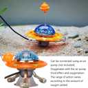 HEEPDD UFO Aquarium Decoration, Suspended Fish Tank Ornament, Underwater Landscape Decor