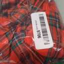 Senert Women's Button Down Nightgowns V Neck Nightshirt Long Sleeve Sleepwear Soft Pajamas Dress Red Green Plaid, Medium