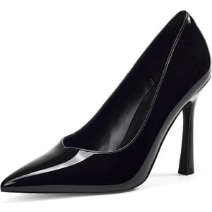 Elisabet Tang Women's High Heels Pumps Closed Pointed Toe Stiletto 4inch Heels Classic Office Special Dressy Wedding Pump Shoes 8