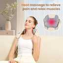 2026 Upgraded 4D Wireless Deep Tissue Kneading Neck Massager with Heating Function,Shiatsu and Shoulder Massager Pillow,Back and Leg Pain Relief,Body Muscle Pain Relief,Mothers Day Gifts for Mom Wife