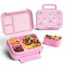 Kids Bento Lunch Box, Toast Shaped 4-Compartment 31OZ Container with Sauce Cup & Utensils (Ages 3+) Leak-Proof, Drop-Proof, Dishwasher Safe | BPA-Free Reusable Lunch Box for School, Travel | 