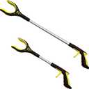 RMS 2-Pack 34 Inch and 21 Inch Grabber Reacher with Rotating Jaw - Mobility Aid Reaching Assist Tool