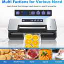 Vacuum Sealer - Powerful 95kPa vacuum sealer for food with Built-in Cutter Bag Storage,Easy-Lock Handle Digital Timer,2 Roll and 5 Pre-cut Bags & Hose Every Seal Perfect Freshness Locked In
