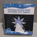 Christmas Tree Topper, 11.8 Inch Lighted Tree Topper with 10 White LEDs, Durable Metal and Plastic, Includes 1pc Spare Fuse and 2pcs Replacement Bulbs (Clamp/Pole Mount)