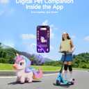 NAVEE K100 Series Electric Scooter for Kids 5-11, Adjustable Handlebar/Speed, Digital Pet, 12.4/9.9/7.5 mph, Safe Brake, Foldable, RGB Lights, Smart APP, Growing Adventurer Gift for Boys Girls, UL2272