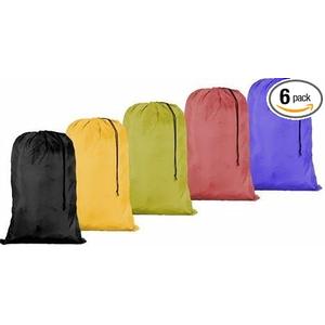 Large 28 X 38 Laundry Bag with Cord Assorted Colors and Patterns (5)