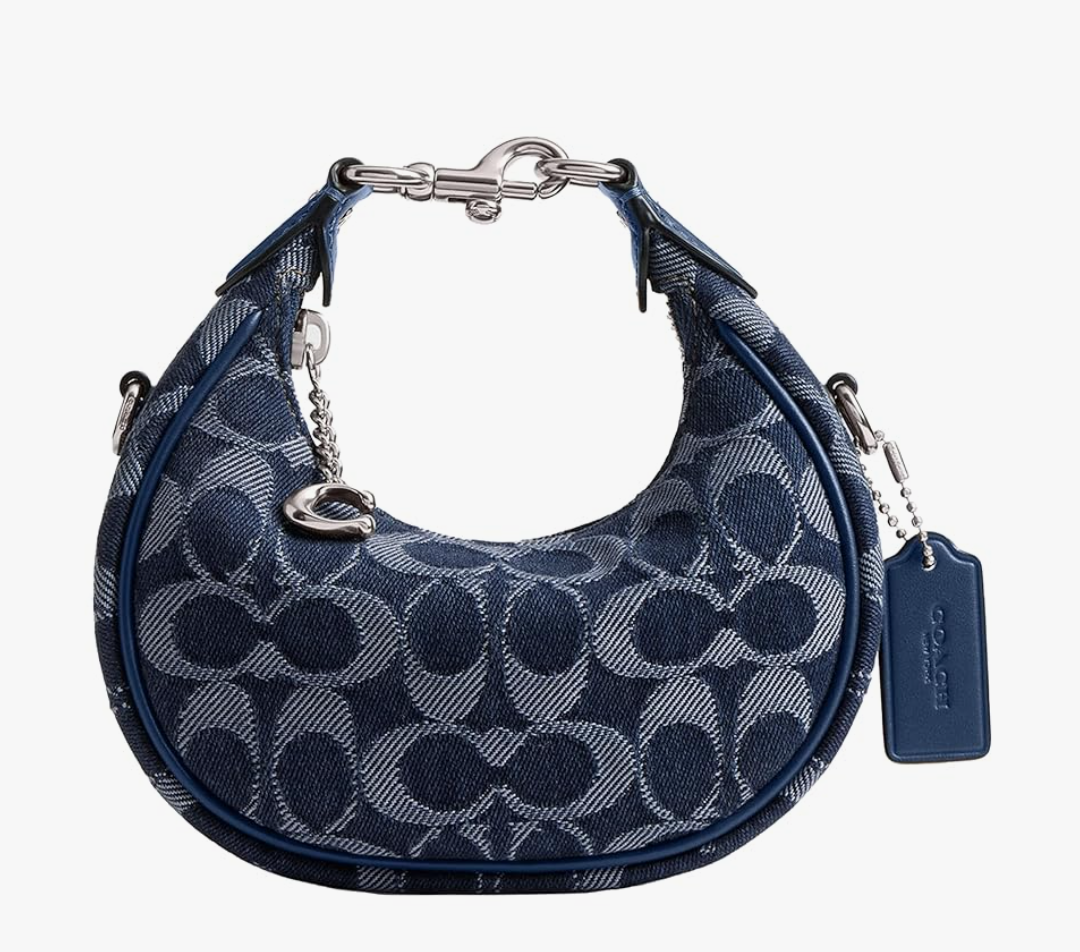 Coach Women's Washed Denim Signature Jonie Bag, Blue