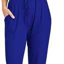 PRETTYGARDEN Jumpsuits for Women 2026 Spring Summer Casual Dressy Short Sleeve Romper Airport Vacation Travel Outfits (Blue, L)