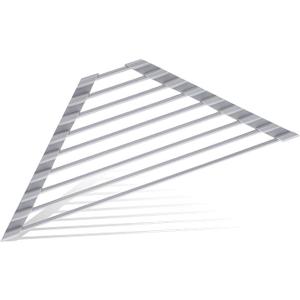 Mistifi Full Silicone-Coated Triangle Roll-Up Dish Drying Rack with Steel Core for Sink Corners – Multipurpose Over-The-Sink Kitchen Drainer & Space-Saving Organizer