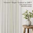 Pleated Linen Curtains 94 Inch Long 2 Panels Set for Living Room Light Filtering Pinch Pleat Curtains with Hooks Clips Rings Boho Farmhouse Custom Semi Sheer Natural Cream Birch Ivory Window Drapes