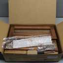 Sunhoo Bread Box for Kitchen Countertop Wooden Bread Storage Container Bin 2 Layer Breadbox Holder Large Capacity Keeper Vintage Farmhouse Food Organizer Pantry Shelf Acrylic Window (Brown)