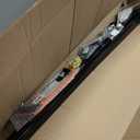 Smooth Ceiling Curtain Track with Roller Hooks, Black, 6ft-9ft
