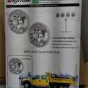hightall 2Pcs Front Wheel 19.5 Wheel Simulators, 19.5" 10 Lug Stainless Steel Hubcaps,Polished Surface,Bolts On Wheel Cover Set Compatible with Ford 2005-2025 F450/F550