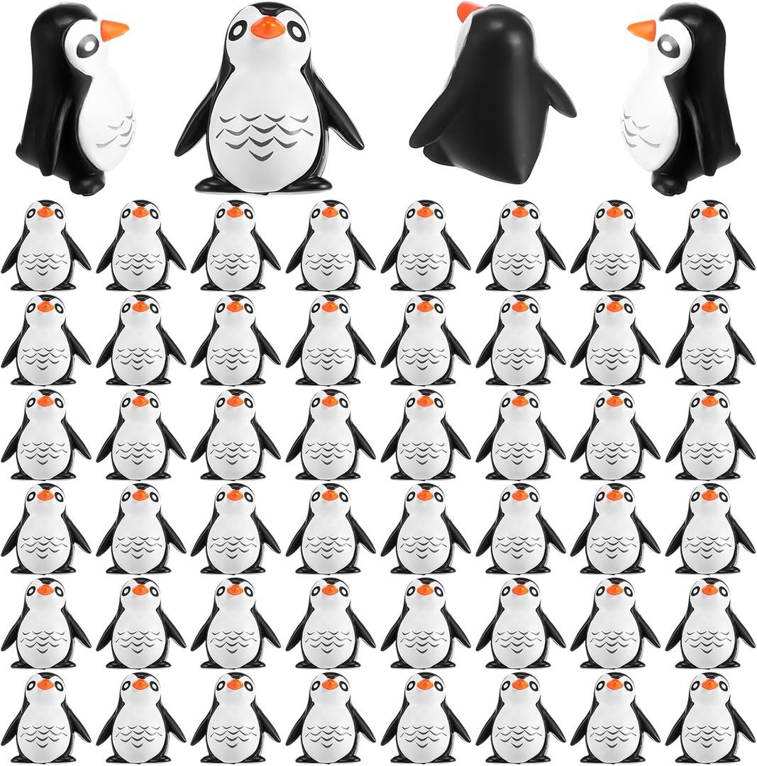 60 Sets Employee Appreciation Gifts Bulk Mini Penguin with Thank You Cards Cute Miniature Figurines Penguins for Coworkers Teacher Staff Team Fun Emotional Winter Holiday Gift