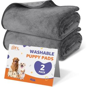 Washable Dog Pee Pads 36x36 2Pack Reusable Puppy Pads, Absorb Dog Mats Non-Slip Puppy Training Pads for Whelping, Potty, Training, Playpen, Crate