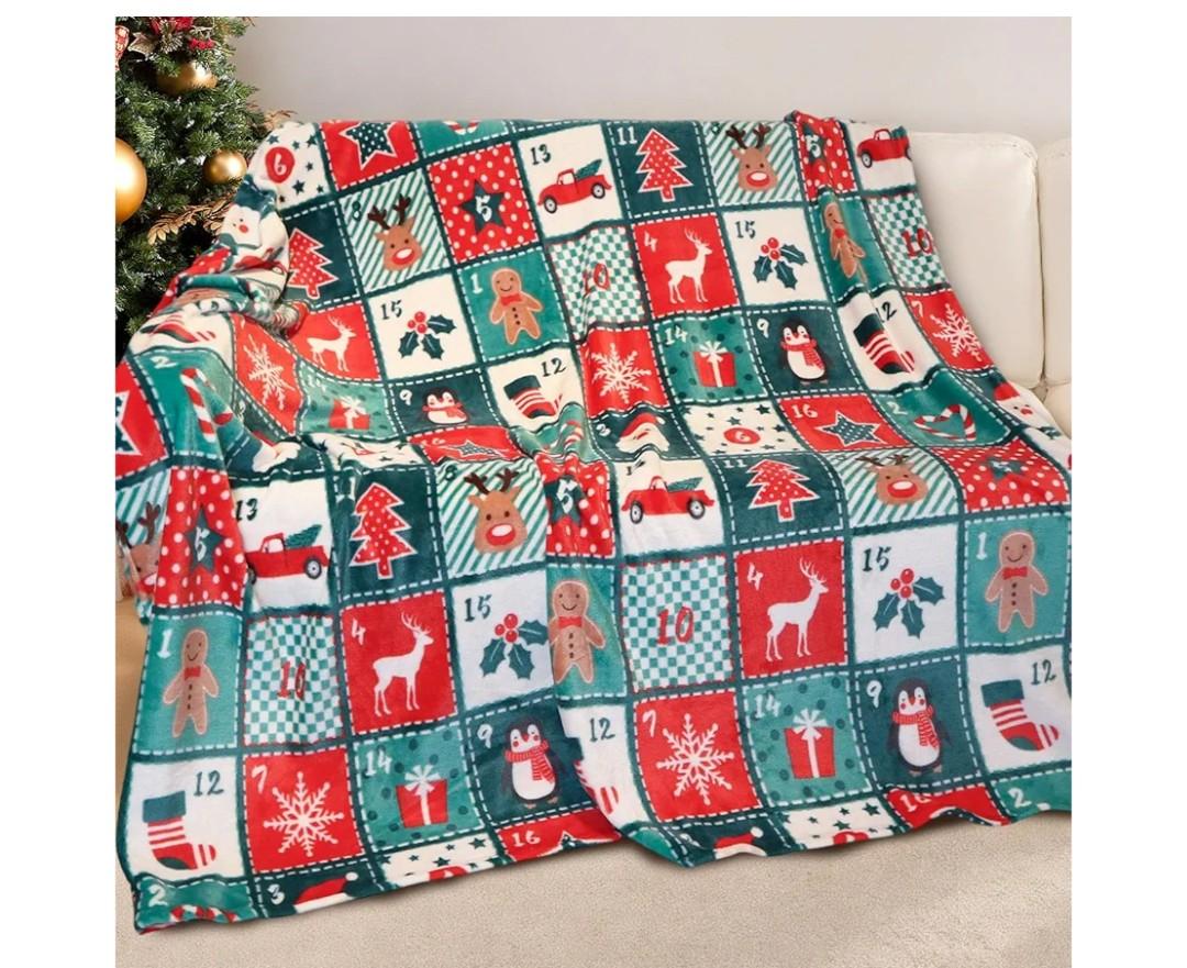 Gogreen Cozy Printed Throw Christmas Collection Blanket - 300 GSM Fleece Throw Size Blanket for Home Decoration, Ultra Soft (Throw - 50" x 60")