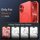 Magnetic for iPhone 17 Case, [Matte Solid Color] [Full Camera Protection] Protective Case for iPhone 17 - Red
