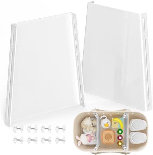 PoYang Dividers for Large Simple Modern Bag Accessories 2 Pack, Lightweight Divider Tray for Simply Modern Getaway Tote Screw in, Sturdy & Waterproof Beach Tote Bag Organizer Insert, White