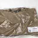 Goodthreads Women's Cotton Shaker Stitch Deep V-Neck Sweater, Camel Heather, Medium