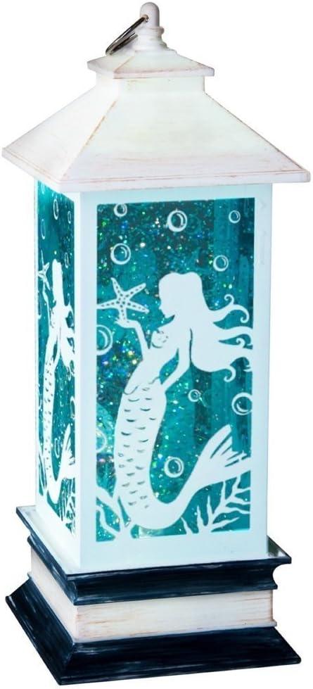 Lighted MERMAID Lantern Table Top Figurine Light Shimmers & Sparkles Battery Op