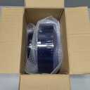 SUT 100Pcs Blue Plastic Plates, Hammered Plates Disposable Heavy Duty, Blue Disposable Plates With Gold Rim, Fancy Plastic plates Include 50 Dinner plate and 50 Dessert plates for Wedding