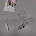 USB Christmas Star Tree Topper LightsBefoxfo9.5inch 10LED Multicolour with Versatile Remote Controller USB Powered Star Treetop Light for Xmas Tree Decoration Indoor and Outdoor