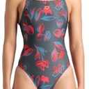 ARENA Women's Performance Floral Lace Back Plus Training Swimsuit Ladies Bathing Suit Size M