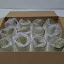 Eaasty Wine Glasses Set of 12 Vintage Goblet 9 oz Vintage Colored Glass Goblet Beverage Stemmed Glass Cups Romantic Embossed Glassware for Wedding Party Holidays Anniversary (Green)