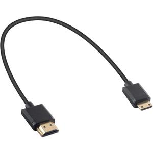 Duttek Short Mini HDMI to HDMI Cable 1FT/30cm, Ultra Slim/Flexible Soft Mini HDMI Male to HDMI Male Supports High-Speed 4K@60Hz, 3D, 18Gbps, 1080P for Projector, Monitor, Camcorde