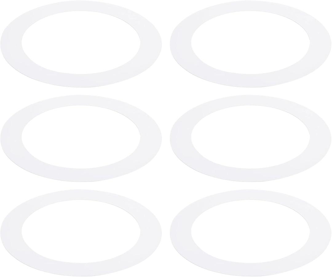 PATIKIL Goof Rings for 6-8" Inch Recessed Can Lighting Down Light, 6 Pcs Metal Goof Trim Rings Cover, Outer Diameter 8.62-inch, Inner Diameter 6.25-inch, Matte Finish White，Flush Mount