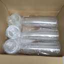 AOZITA 100 Pack - 24 oz Clear Plastic Cups with Lids and Straws, Food Safe Disposable Iced Coffee Cups for Cold Beverages, Smoothies, Iced Coffee, Leak-Proof, BPA-Free