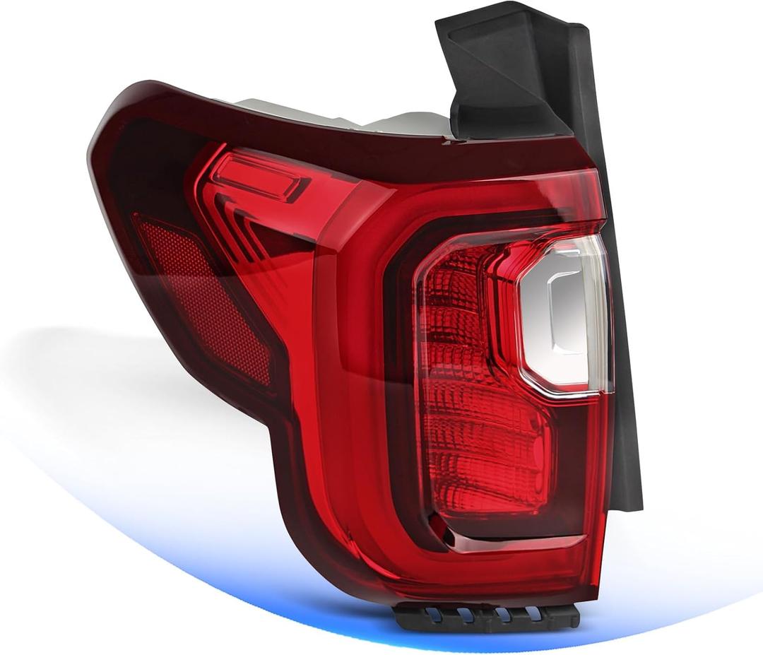 LED Tail Light Compatible with 2020 2021 2022 2023 GMC Acadia Denali SL SLE SLT Outer Taillight Chrome Bezel Rear Driving Brake Lights Assembly Replace OEM# 85150719 GM2800316 (Left Driver Side)