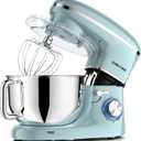CHeflee Stand Mixer,660W 6+P With 6.5QT Stainless Steel Bowl,Dough Hook, Wire Whip & Beater,for Most Home Cooks,Blue