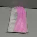 20 Pcs Valentines Day Heart Drink Pouches With Straws Pink Heart Love Rose Flowers Juice Pouches Reusable Clear Plastic Juice Drink Bags for Valentines Wedding Birthday Bachelorette Party Supplies