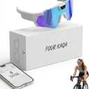 Pov Glasses 4k Baseball with Camera Smart Glasses for Men Women Sunglasses Cameras and Audio Video Action 2026 Upgrade Eyeglasses Running Style Meets Function Sports Cycling Hiking HD(Ice blue)