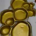 Cluster of 9 Round Serving Bowls, on an Elegant 22-Inch Gold Tray Perfect for Snacks Dips and Appetizers at Parties Weddings and Gatherings, A Decorative Multi-Bowl Platter for Entertaining