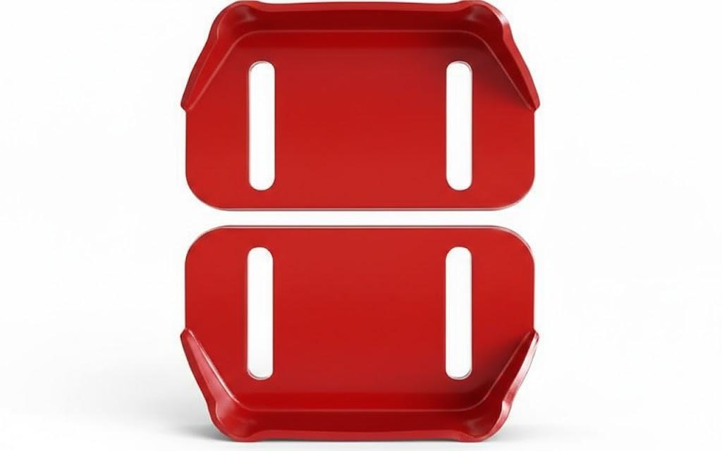 Replacement 784-5580 Slide Shoes Compatible with MTD 2 Stage Snowblower - Skid Shoes 784-5580-0637 Compatible with Troy Bilt Storm 2410 Snow Thrower, Craftsman 247 Series Yard Machines Snow Blowers (Red)